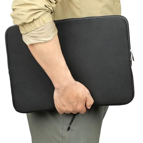Laptop Sleeve 14 Inch Laptop Protective Case with Zipper, Black — view 6