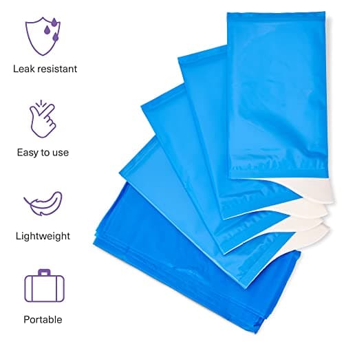 Bramble 12 Super Gel Absorbent Travel Urine Wee Bag with Disposable Bin Bags, for Summer Festival, Camping, Traffic Jam - Leak Proof Portable Urinal Vomit Toilet — view 3