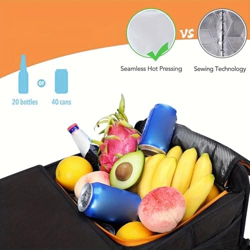Car Boot Organiser with Cooler Bag, Large Collapsible Trunk Organizer — view 3