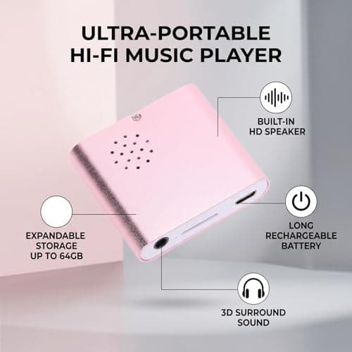 Sorandy MP3 Player Portable with Speaker for Students Kids 64GB Expansion — view 3