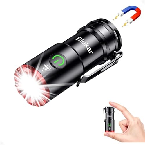 Blukar LED Torch Rechargeable, Super Bright EDC Torch with Magnetic Base