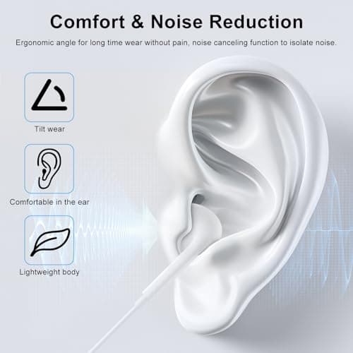 2 Pack 3.5 mm Wired Headphones, In Ear Earphones Wired Earbuds Headset — view 5