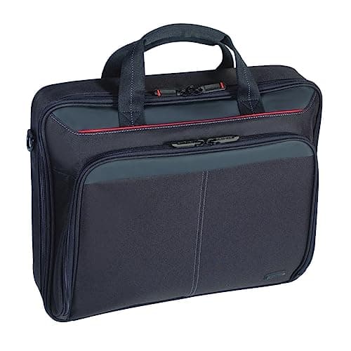 Targus Classic Laptop Bag for 15-16 Inch Laptops, Clamshell Carry Case with Shoulder Strap, Front Accessory Pocket, Black