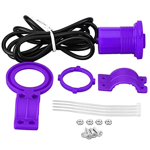 EMUKOEP High Quality Motorcycle USB Charging Socket with Waterproof Cap Universal Fit for 12-24V Electric Motorcycles (Purple) — view 4