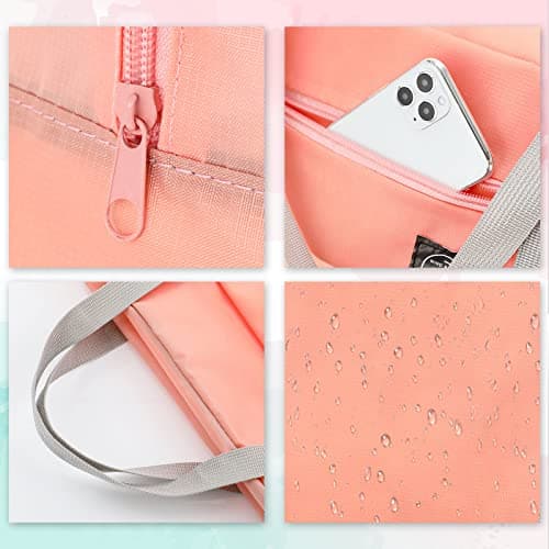 12 Pcs Foldable Travel Bags Bulk Duffel Bag Tote, Light Pink, Light Blue — view 4