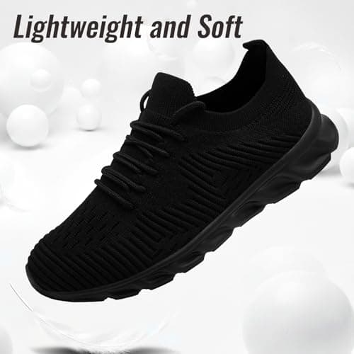 VLHGCG Trainers Mens Womens Running Shoes Black Sneakers Size UK 5.5 — view 4
