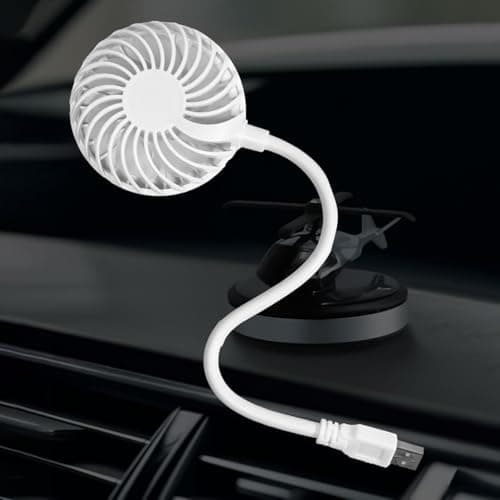 Portable Fan - Flexible Neck USB Air Fan, Multi Position Personal Cooling Tools, Energy Efficient Mini Breeze Generator, Silent Accessory | Travel Friendly For Tent, Car, Beach, Outdoor Activities — view 5