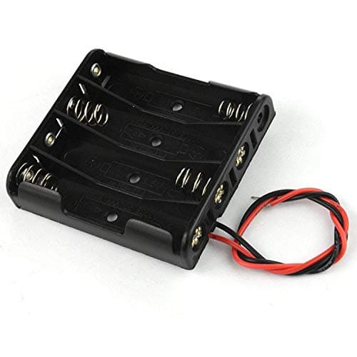GTIWUNG (Pack of 6) 4 AA Battery Holder, Battery Storage Box, Battery Holder Case Box with Wire, Black Plastic Batteries Case with Pin, 4 X 1.5V 6V AA Battery Holder with Leads(4 Solts) — view 5