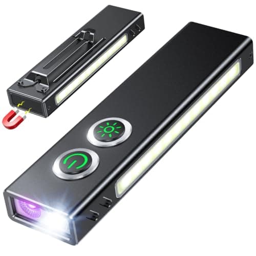 Babacom 1300LM Torch Rechargeable with UV Light & Red Side Light, 7 Modes