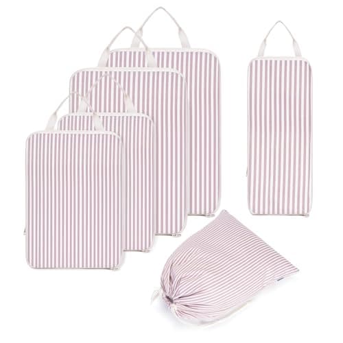 Narwey 6 Set Compression Packing Cubes for Suitcases, Travel Storage Bags — view 2