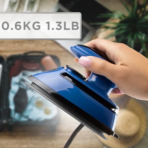 Duronic Travel Steam Iron SI4 BB Portable Steam Irons with Dual Voltage Lightweight Electric Mini Iron with Ceramic Plate 420W Compact Iron for Travelling Sewing & Holidays — view 5
