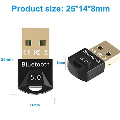 EasyULT USB Bluetooth 5.0 Adapter for PC Laptop, Wireless Bluetooth Dongle/Receiver for windows 11/10/8/8.1/7, Plug and Play, Wireless Transfer for Headset Speaker Keyboard Mouse Printer — view 5