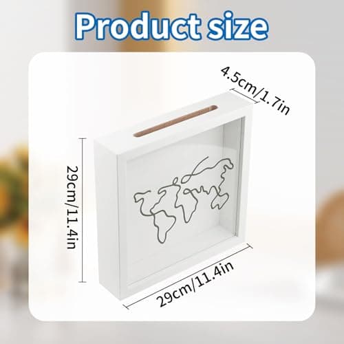 Travel Adventure Archive Memory Box Shadow Box Wooden Large Travel — view 2