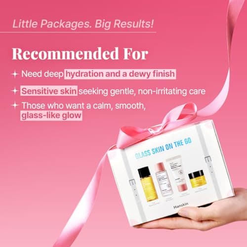 Hanskin Glass Skin On The Go Set, Essential Travel Skincare Set for Glowing Skin on the Plane, Cleansing Oil Skin Essence and Moisturiser [Set of 4/30 ml Each] — view 6