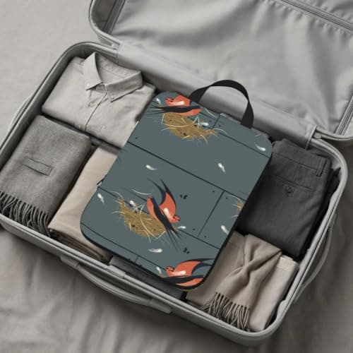 Barn Swallow In Graphite Print 4 Set Compression Packing Cubes For Suitcases,Expandable Storage Bags Organizers — view 6