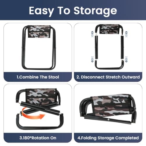 OFFCUP Folding Stool, Mini Portable Foldable Outdoor Camping Stool — view 3