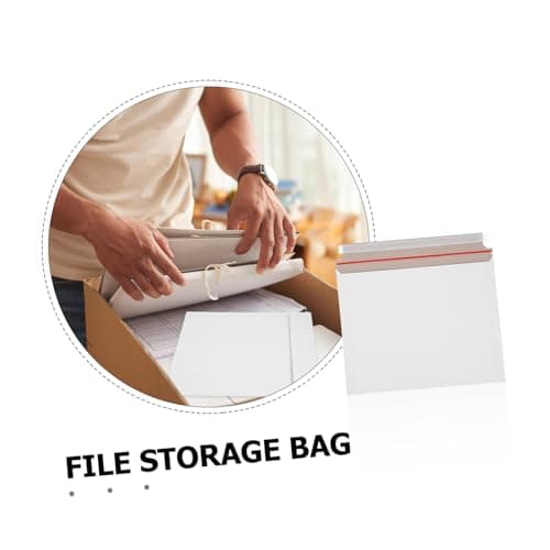 Angoily 20pcs Self Sealing Flat Rigid Mailers Paper Envelopes for Document Mailers Shipping Label Pouches for Office Folders and Small Business Packaging — view 3