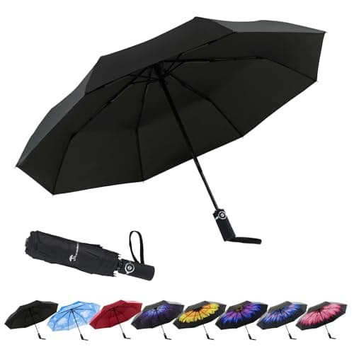 SY Compact Travel Umbrella Automatic Windproof Umbrellas Strong Compact Umbrella for Women Men