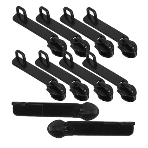 DIYEAH 100pcs Heavy Duty Metal Zipper Pull Replacement for Luggage Suitcase Backpack Detachable Zipper Handle Repair Kit for Travel Suitcase Zip Extension Black