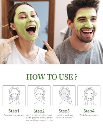 Clay Face Mask Kit-12Pcs Cucumber Clean Clay Facial Masks Set for Women — view 6