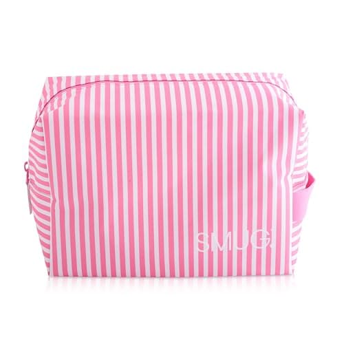 SMUG Wash Bag | Waterproof Travel Toiletry Bag for Travelling, Gym & Shower | Toiletries, Cosmetics & Makeup Bag | Large Washbag for Men & Women | Stylish & Easy to Clean | Candy Stripe — view 3