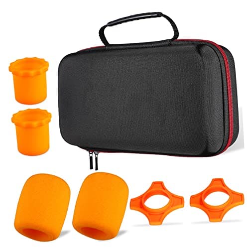 FUNOMOCYA Microphone Case Bag Set, Large Capacity Oxford Cloth Storage