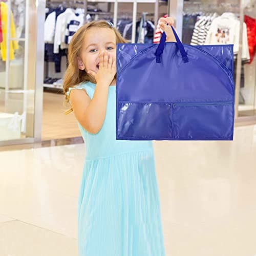 Waterproof Clothes Covers,40 inch Hanging Garment Bags with 3 Zipper Pockets,Foldable Dance Costumes Clothe Bag for Dancers Kids Women,Suits Dress Hanging Cover with ID Slot,Travel Storage Bag — view 6