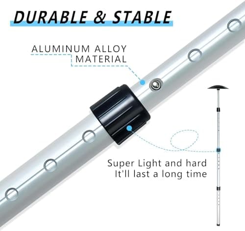 TayBong Golf Travel Bag Support Rod, Aluminum Adjustable 4 Telescoping Section, Golf Support System for Ultimate Protection, Golf Club Bag Accessories — view 4