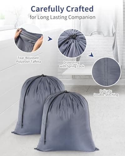 OTraki 2 Pcs Travel Laundry Bags 50x60 cm Grey — view 3