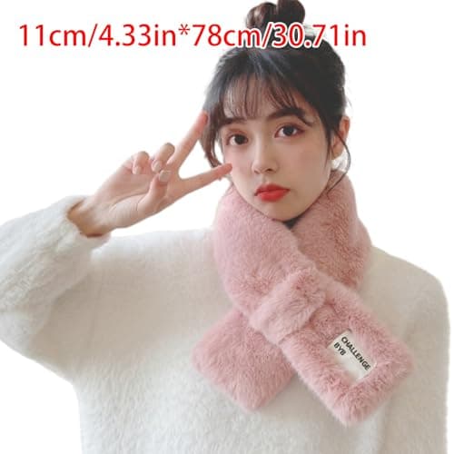 Limtula Y2k Scarf Winter Plush Scarf Teenager Dopamine Look Casual Travel Shopping Taking Photo for Teen Winter for Men for Women Cold Weather Men Plush — view 2
