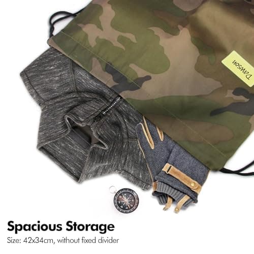 Lunhoo 6 Pack Camouflage Drawstring Bags, 42 x 34 cm, Camo Polyester Pack, Lightweight Drawstring Camping Bag for Gym, Travel, Sport, Party Gift Party Favors — view 3