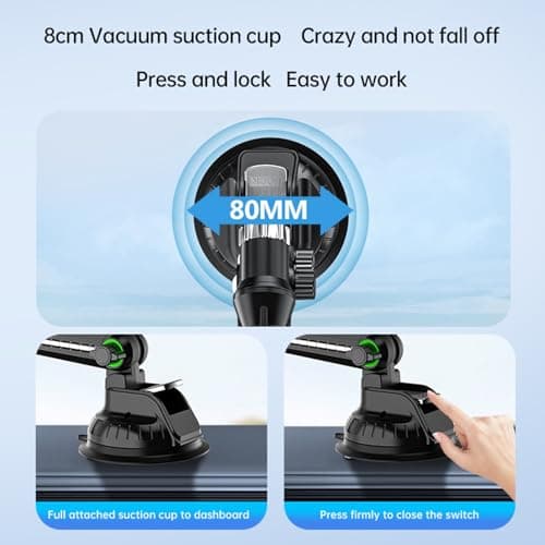 LICAEVEY Truck Phone Holder with 12.9 Inch Long Arm, 360° View Heavy Duty Suction Cup Mount for Dashboard Windshield Fit for Phones and Tablets — view 4