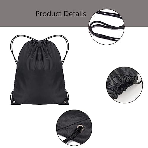 Drawstring Bags Drawstring gym bag Personalised Waterproof Gym Sack with Sports Backpack Large PE Bag Personalised Waterproof Swimming Sack for School Travel Various Activities — view 3