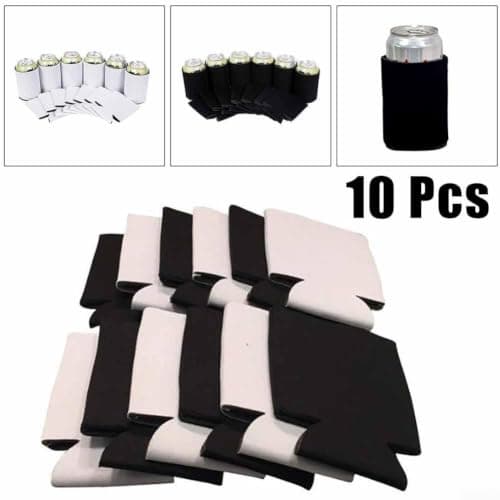 Portable Foldable Can Coolers 10-Pack for Travel Picnic(White) — view 6