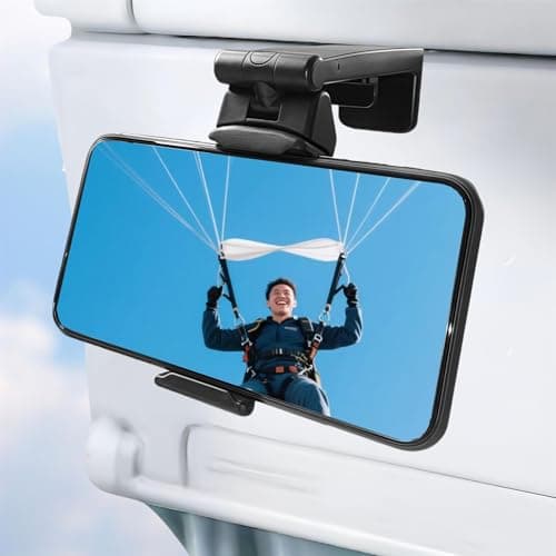 igadgitz Xtra U7309 Universal In Flight Phone Holder, Phone Width 5.1-9.1cm (2"-3.6"), Pocket-Size, Multi Tilt, Table Clip Mount for Travel or Home Use - Black - 2 Pieces — view 6