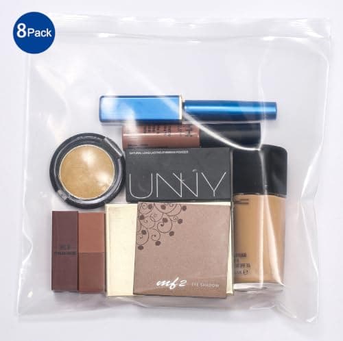 Airport Liquid Bags, 8 Pack 20 x 20cm Clear Travel Bag for Hand Luggage — view 6