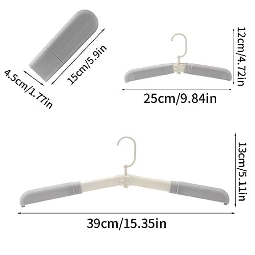 Collapsible Hangers, Clothes Coat Hangers, Portable And Foldable Travel Clothes Hanger, Travel Accessories for Underwear Socks Fowybe — view 4