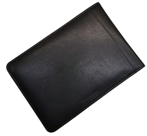 New Genuine Leather Disabled Badge Holder Travel Document (Black) — view 4