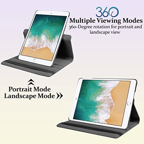 DV Case for iPad Mini 2 (A1489, A1490, A1491), iPad Mini 3 (A1599, A1600), 360 Degree Rotating Smart Magnetic Stand Case, PU Leather, Slim and Lightweight Cover (Grey) — view 3