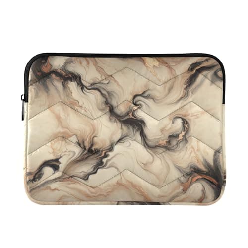 xigua Champagne Gold Marble Laptop Sleeve 15-16 Inch Laptop Sleeve Bag, Shockproof Laptop Case Tablet Liner Pouch