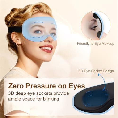 Gritin 100% Blackout Sleep Eye Masks for Women&Men, Side Sleepers Friendly — view 3