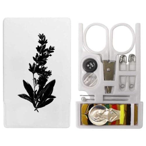 Azeeda 'Lavender Flowers' Mini Travel Sewing Kit (SE00050741)