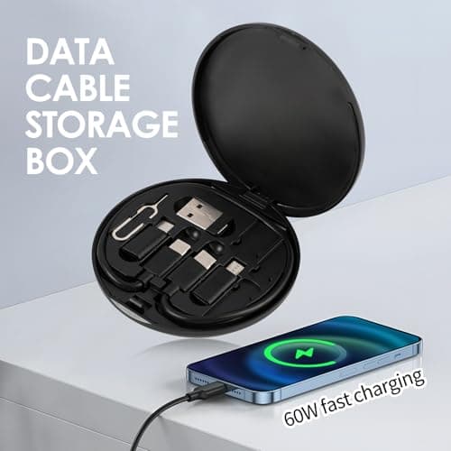 2PCS Multi USB Charger Adapter Kit, Multi USB Adapter Cable Kit, USB Type-C, Micro USB, and Adapter Set, Portable USB Adapter Kit for Travel, Data Transfer, Charging, and SIM Card Storage (Black) — view 5