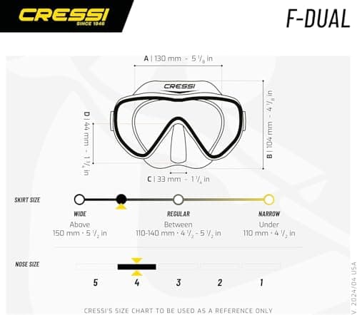 CRESSI F-Dual + Supernova Dry Combo - Unisex Diving Mask F-Dual rimless and Dry Snorkel for Snorkelling and Scuba Diving, Colour White Pink/Clear White, One Size — view 5