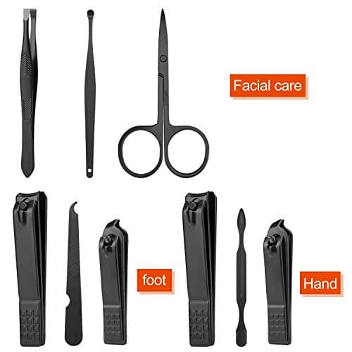Manicure Set Men Travel Manicure Set Nail Clippers Mens Accessories Stainless Steel Nail Clippers Set Pedicure Set Personal Care Kit Nail Grooming Kit Gifts for Men Women Stocking Stuffers — view 3