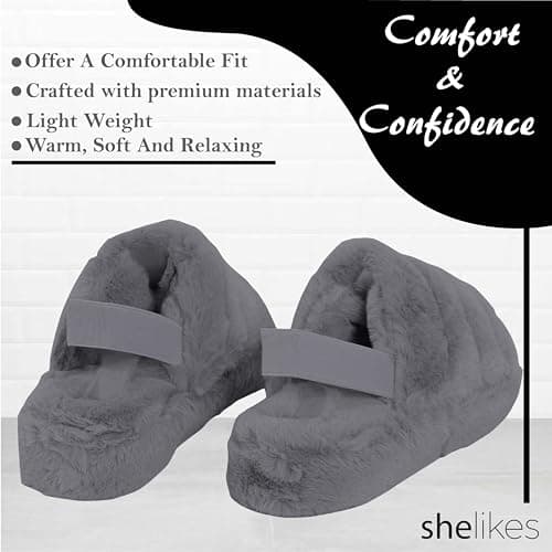 shelikes Womens Sliders Ladies Fluffy Faux Fur Peep Toe Warm Winter Slipper — view 5