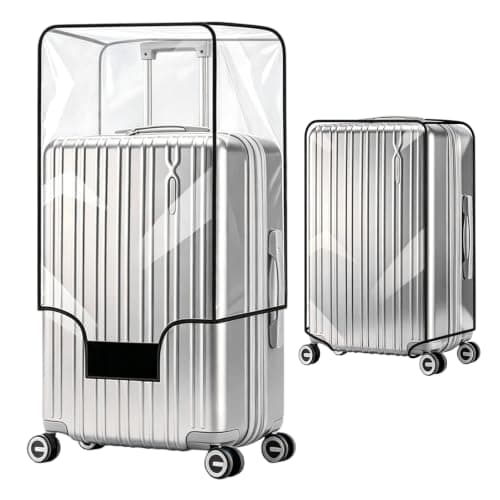 IONEKIUK 28in Clear PVC Suitcase Cover, Waterproof Large Suitcase Cover