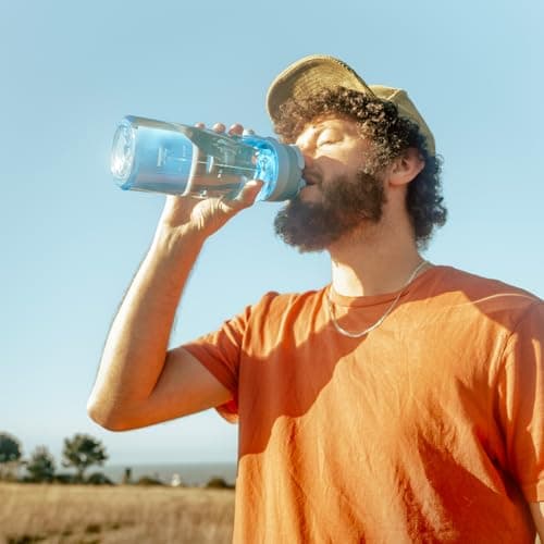 Super Sparrow Water Bottle 750ml - One-Tap TouchGulp Bottle - Non-Toxic BPA Free - Lightweight & Sustainable Tritan Water Bottles for Sports, Travel, Outdoors — view 5