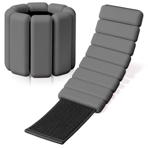 KK Ankle Weights Adjustable Silicone Water Proof Wrist Weights for Men and Women Premium Comfort for Fitness, Therapy & Home Workouts - Set of 2 x 0.5kg (Pair)