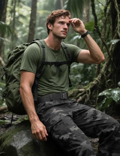 JUKMO Quick Release Tactical Belt, Military Work 1.5" Nylon Web Hiking Belt — view 6